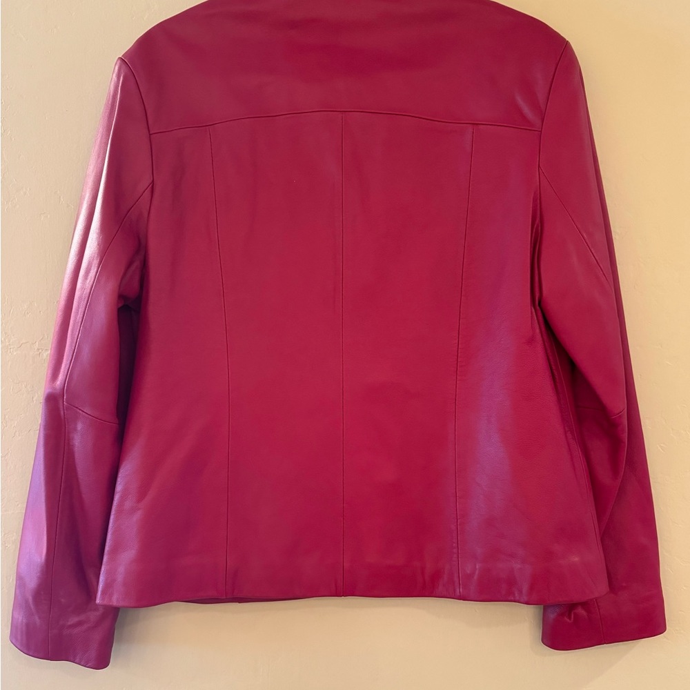 Red leather jacket - Picture 3 of 4